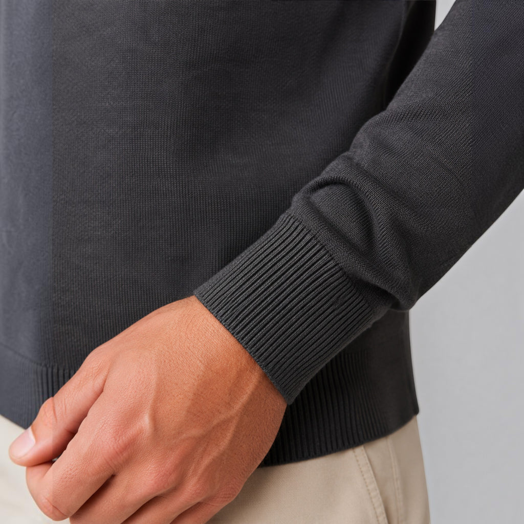 Ellmont London | Men's Long Sleeve Quarter Zip Sweater for Casual & Office Wear