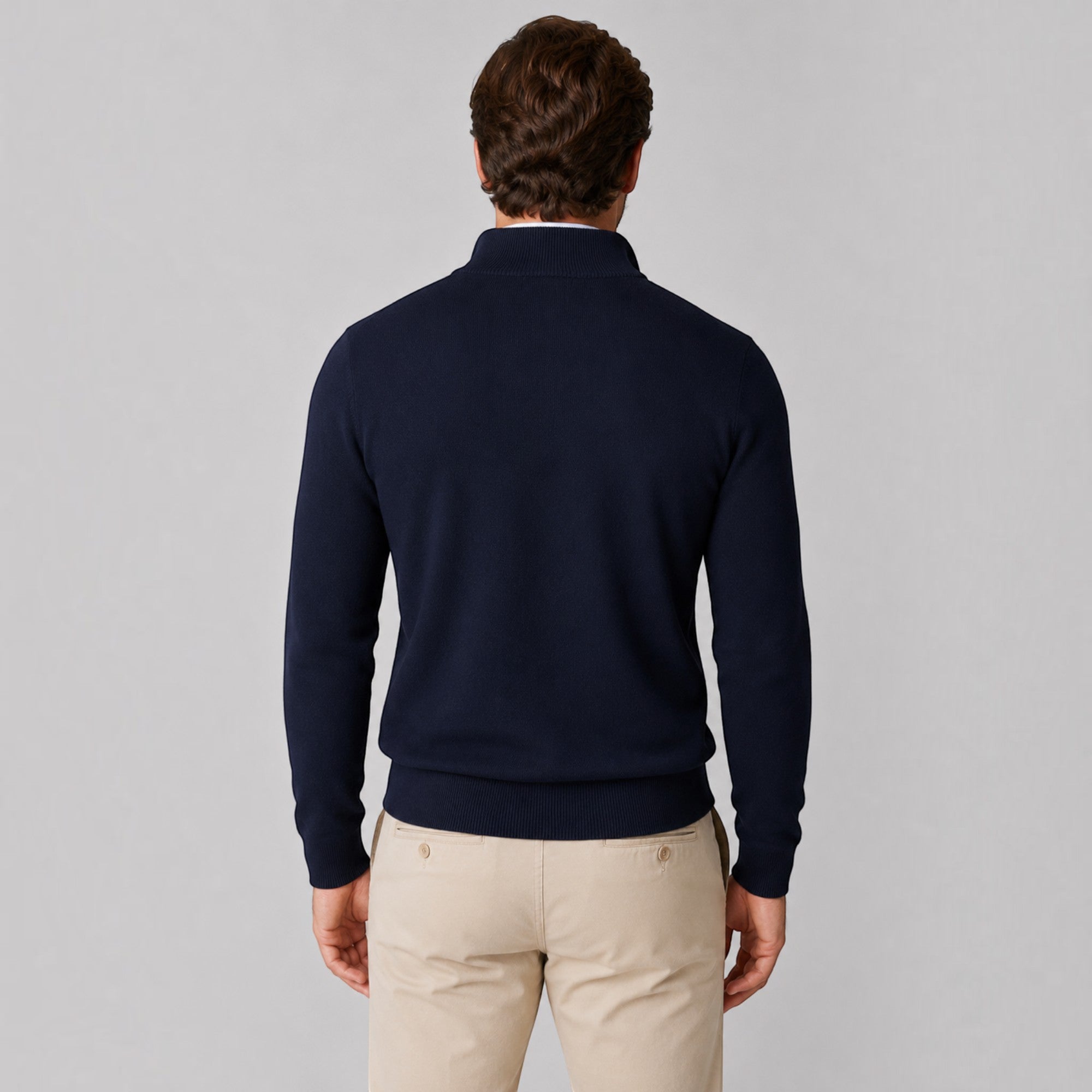 Ellmont London | Men's Long Sleeve Quarter Zip Sweater for Casual & Office Wear