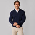 Ellmont London | Men's Long Sleeve Quarter Zip Sweater for Casual & Office Wear