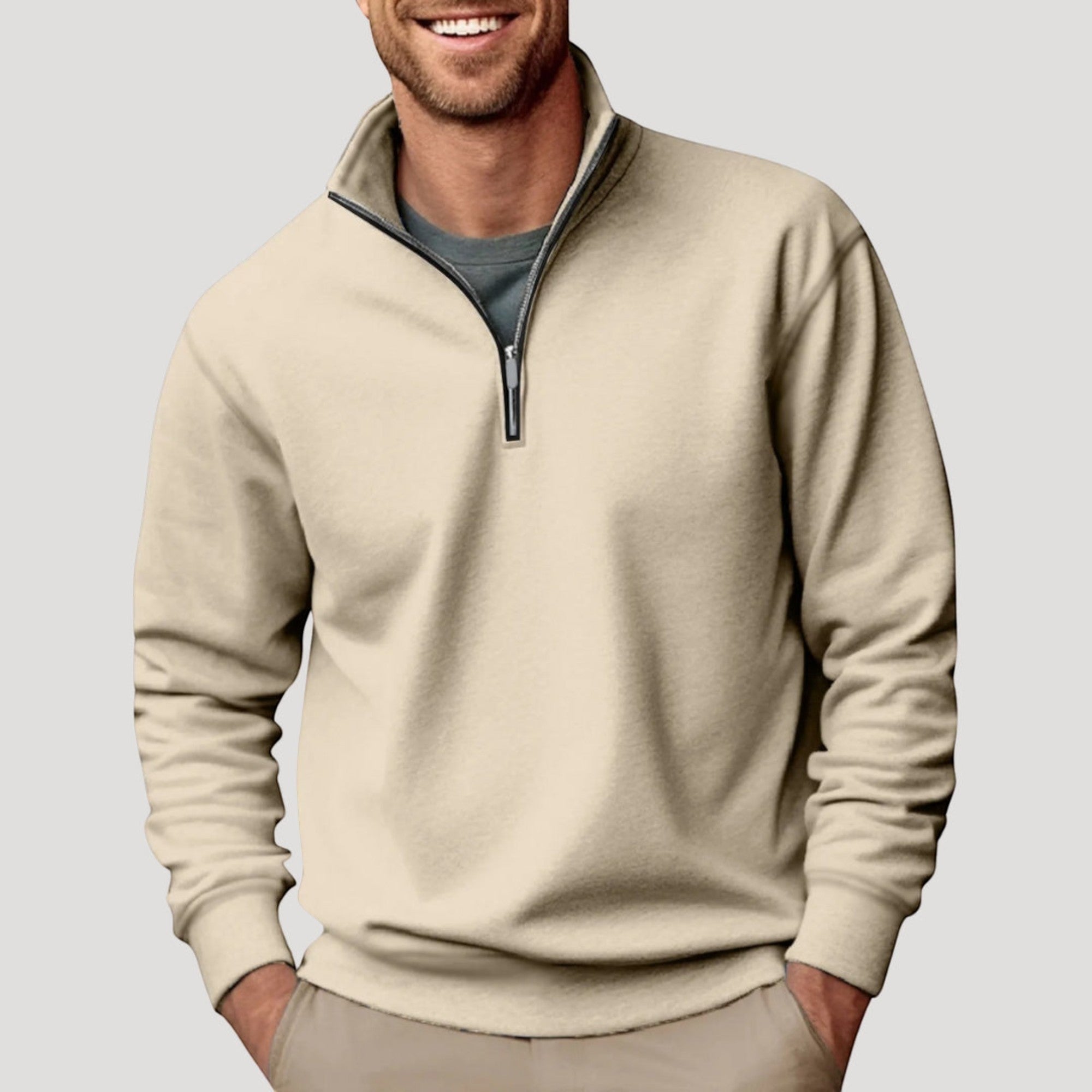 Elliot | Men's Lightweight Zip-Up Quarter Zip Sweater Business Casual