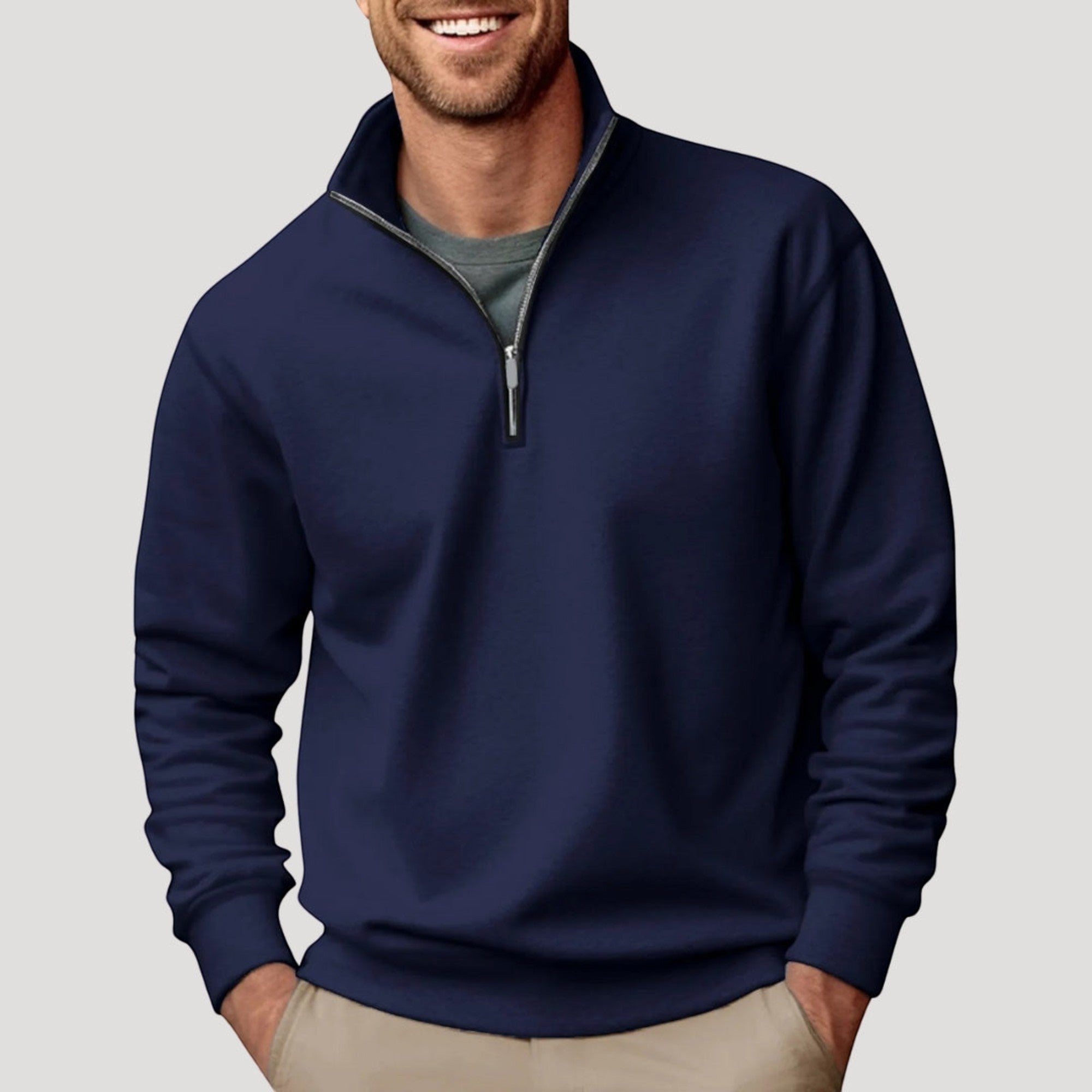 Elliot | Men's Lightweight Zip-Up Quarter Zip Sweater Business Casual