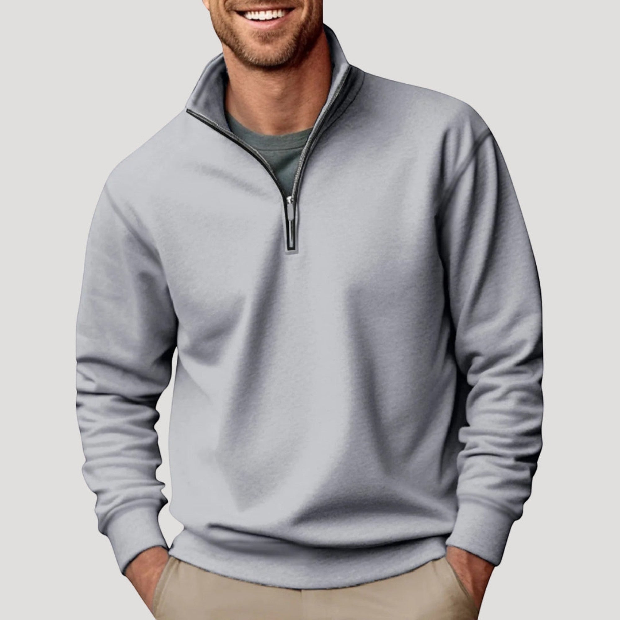 Elliot | Men's Lightweight Zip-Up Quarter Zip Sweater Business Casual