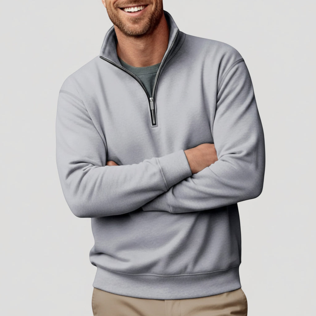 Ellmont London | Men's Lightweight Zip-Up Quarter Zip Sweater Business Casual
