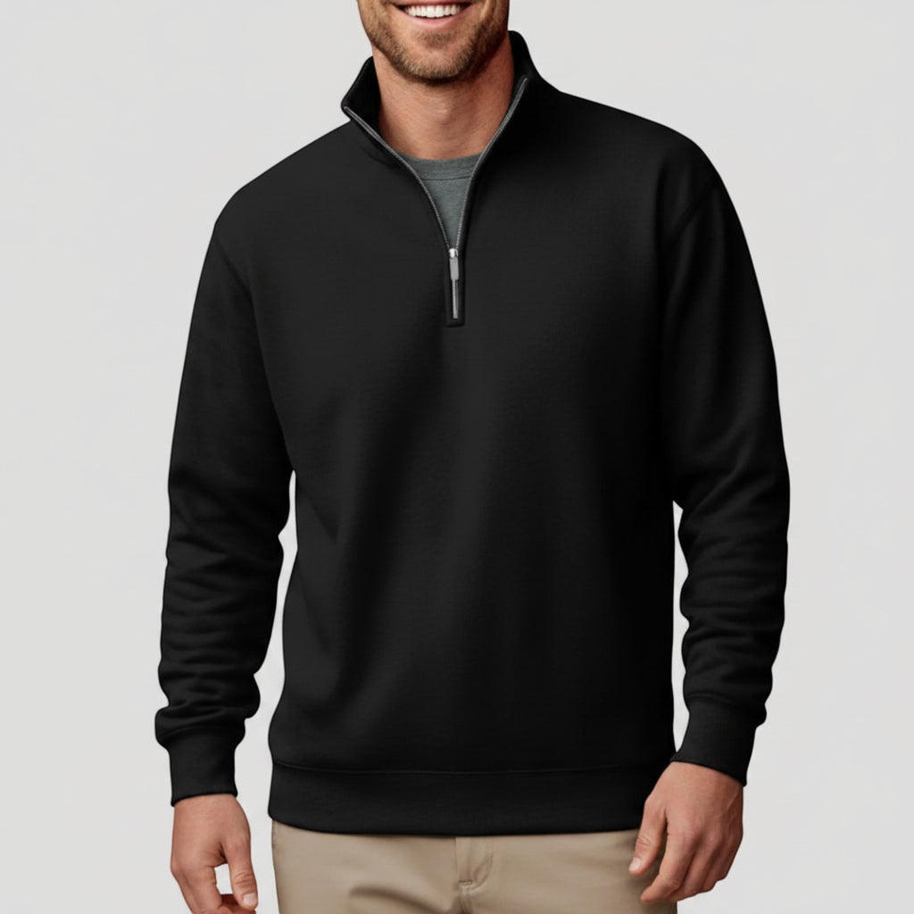Ellmont London | Men's Lightweight Zip-Up Quarter Zip Sweater Business Casual