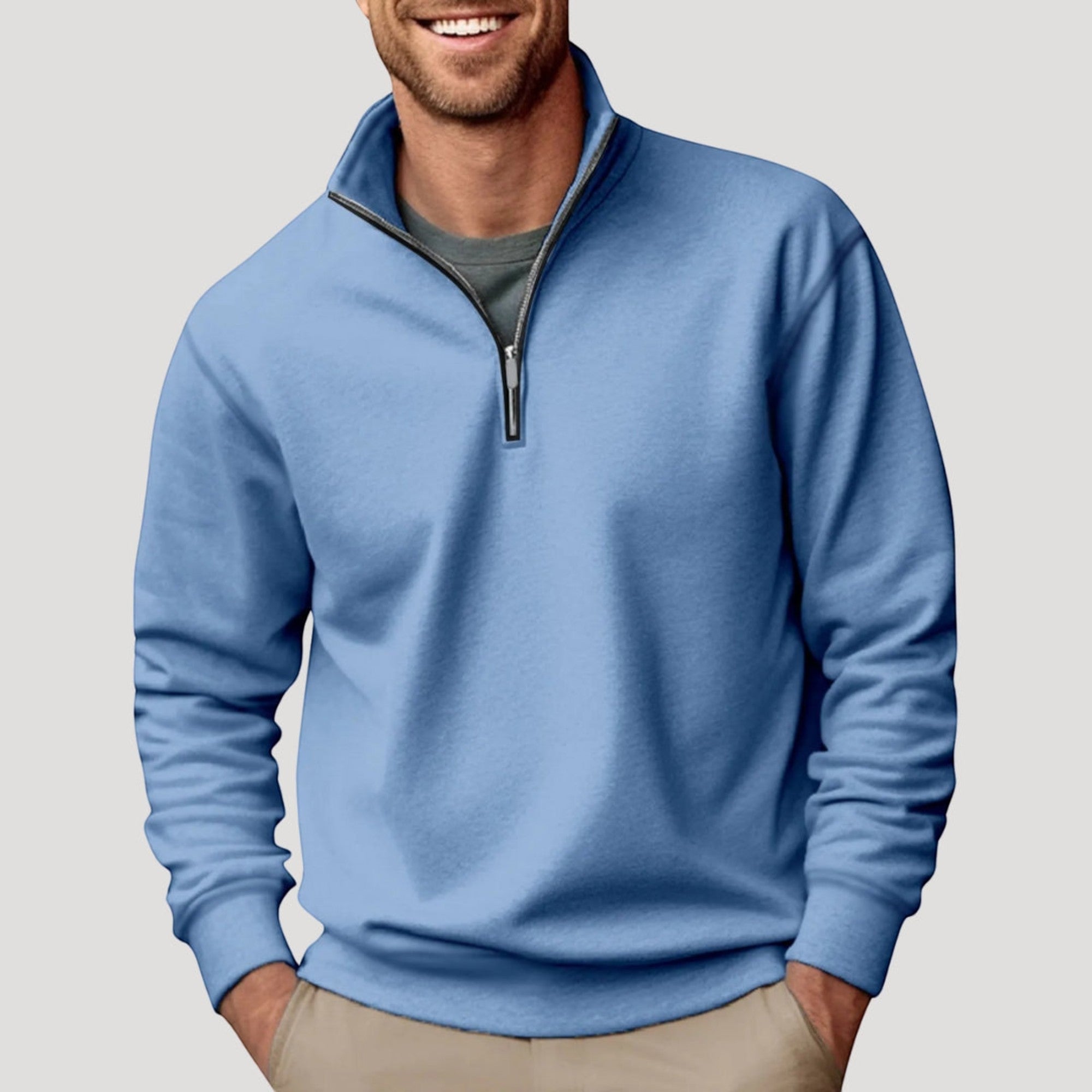 Elliot | Men's Lightweight Zip-Up Quarter Zip Sweater Business Casual