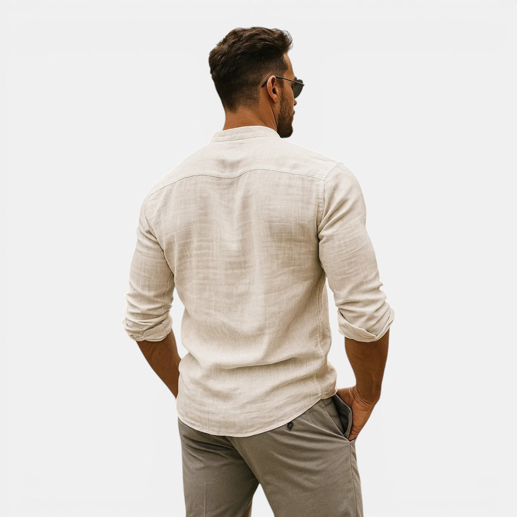Ellmont London | Men's Breathable Lightweight Long Sleeve Linen Shirt