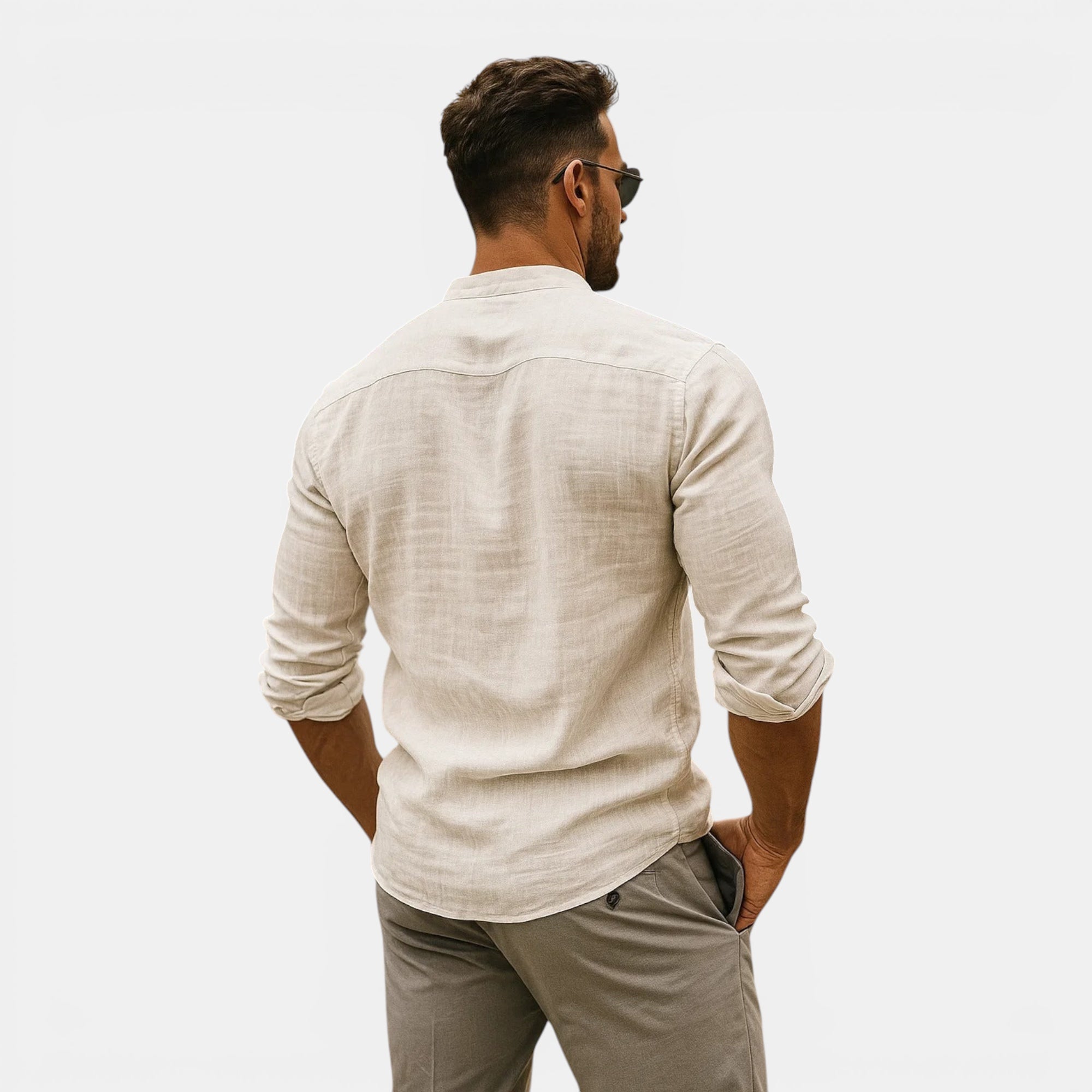 Ellmont London | Men's Breathable Lightweight Long Sleeve Linen Shirt