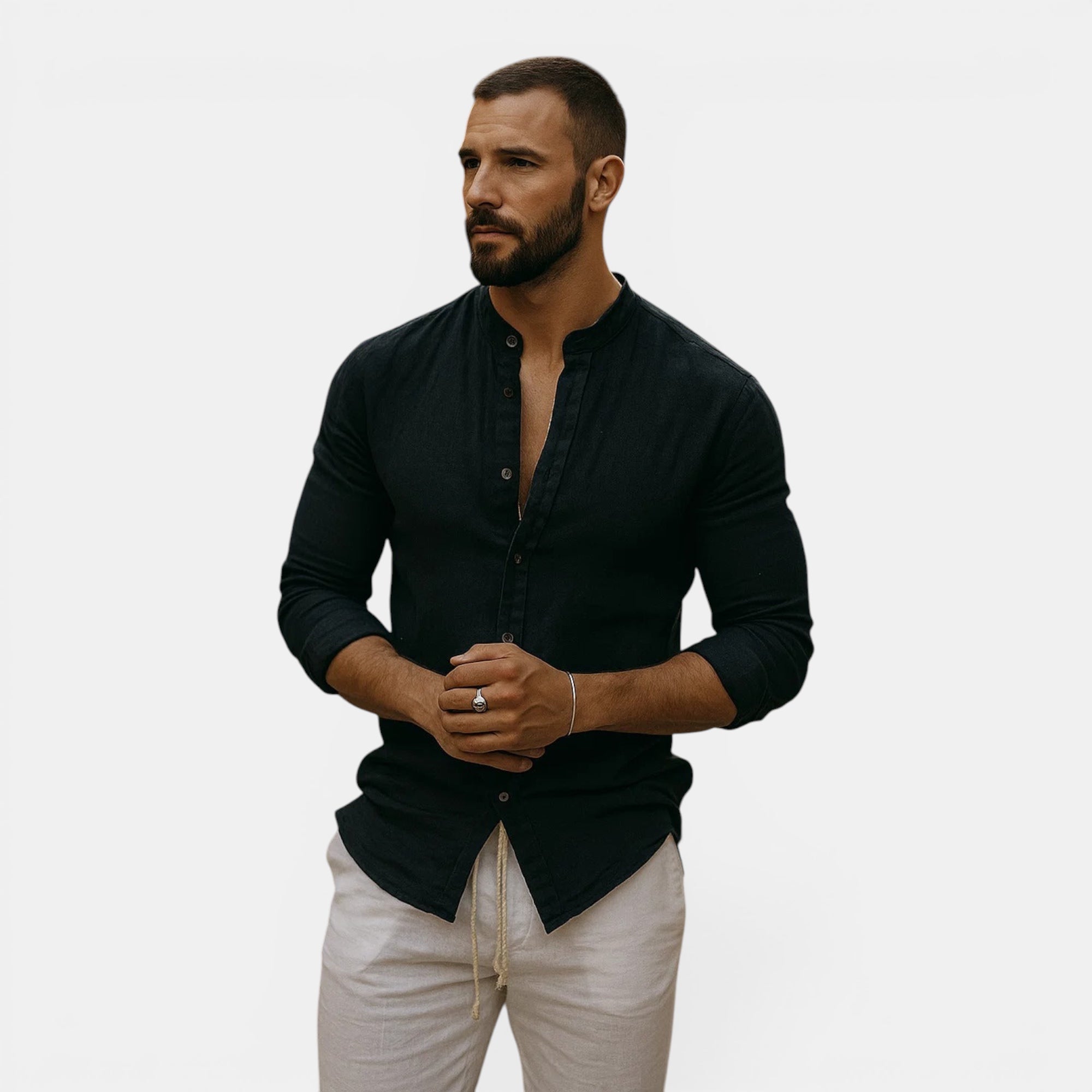 Ellmont London | Men's Breathable Lightweight Long Sleeve Linen Shirt