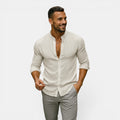 Ellmont London | Men's Breathable Lightweight Long Sleeve Linen Shirt