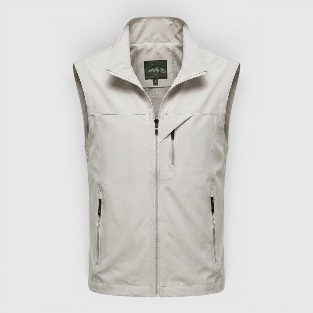 Ellmont London | Men's Utility Vest Breathable Zip Front Outdoor Layer