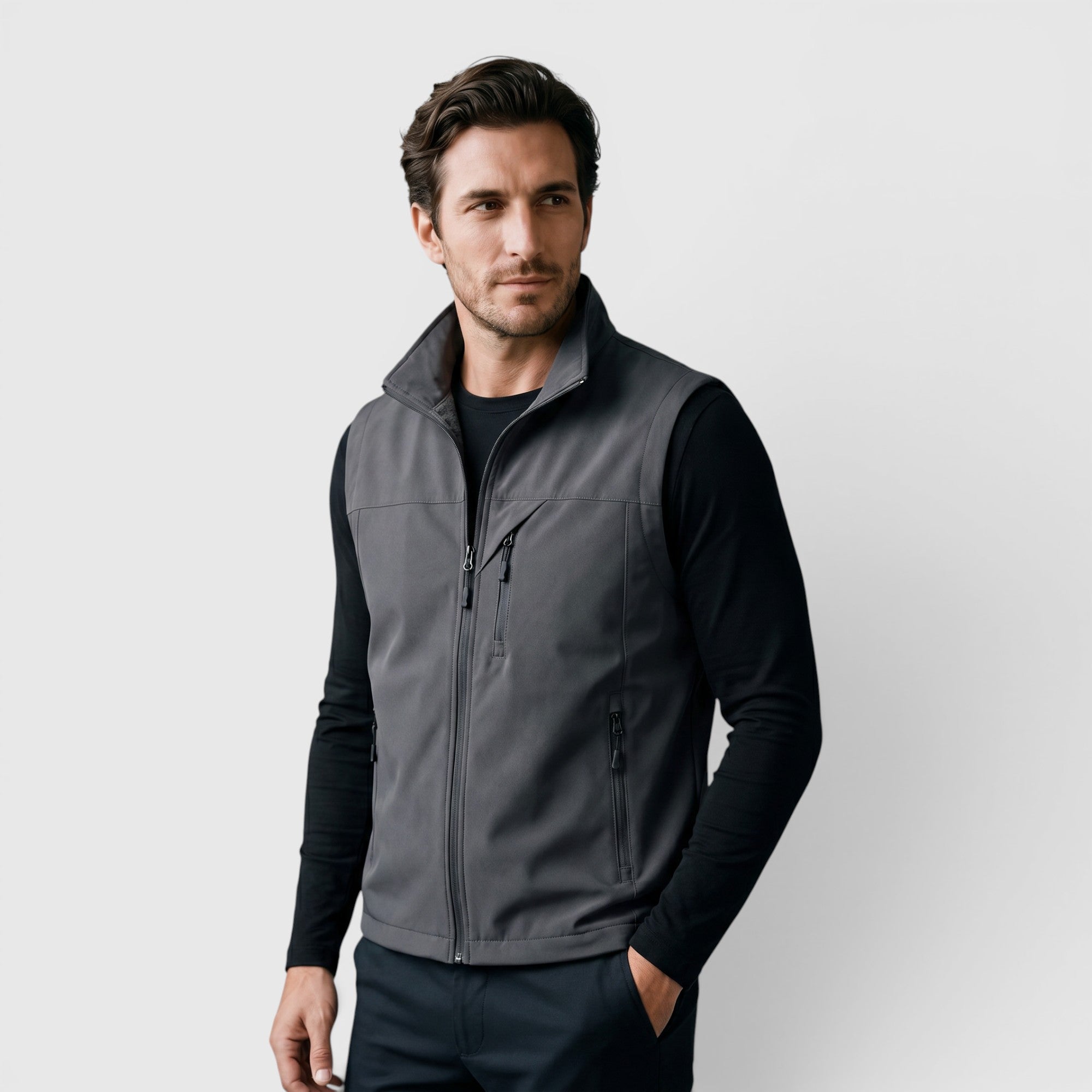 Ellmont London | Men's Utility Vest Breathable Zip Front Outdoor Layer
