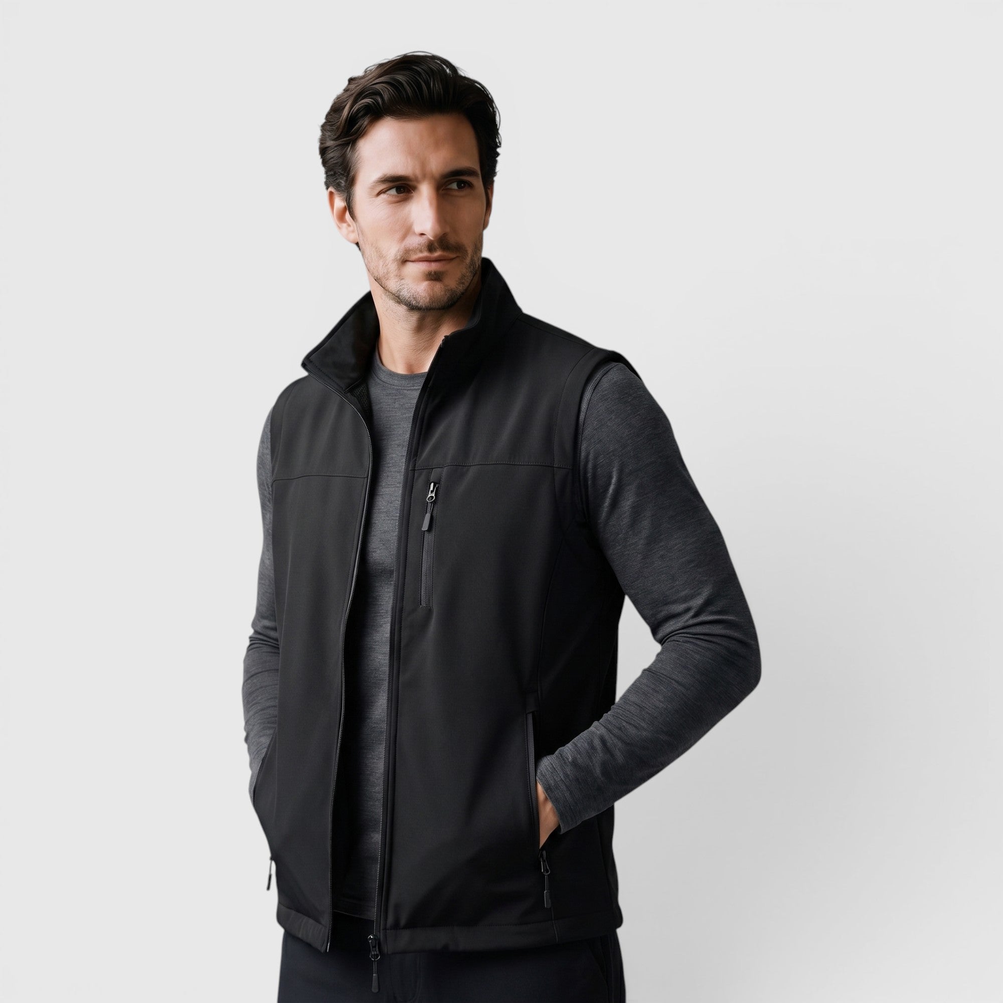 Ellmont London | Men's Utility Vest Breathable Zip Front Outdoor Layer