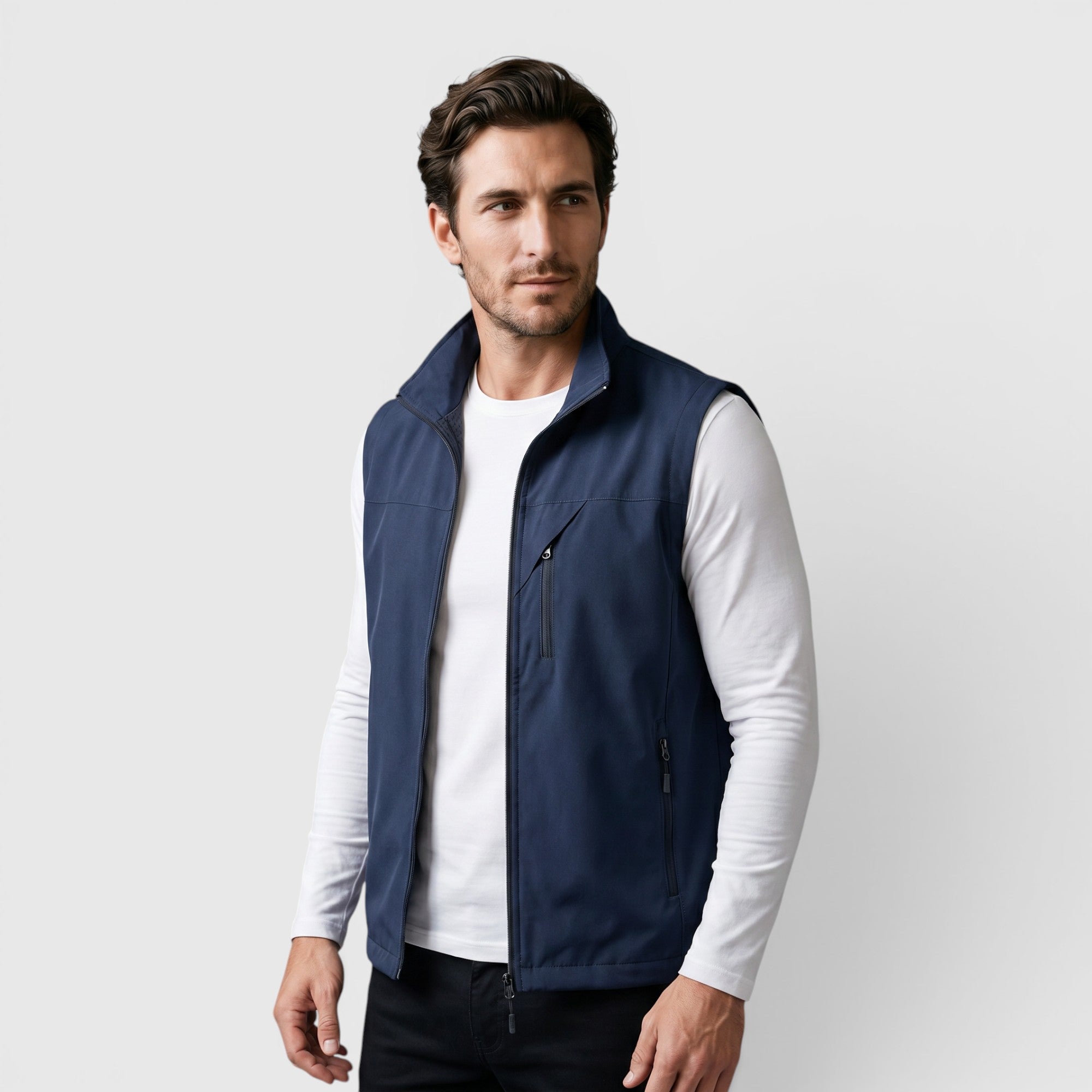 Ellmont London | Men's Utility Vest Breathable Zip Front Outdoor Layer