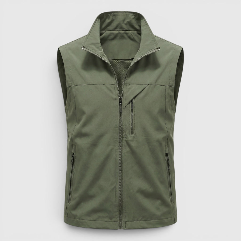 Ellmont London | Men's Utility Vest Breathable Zip Front Outdoor Layer
