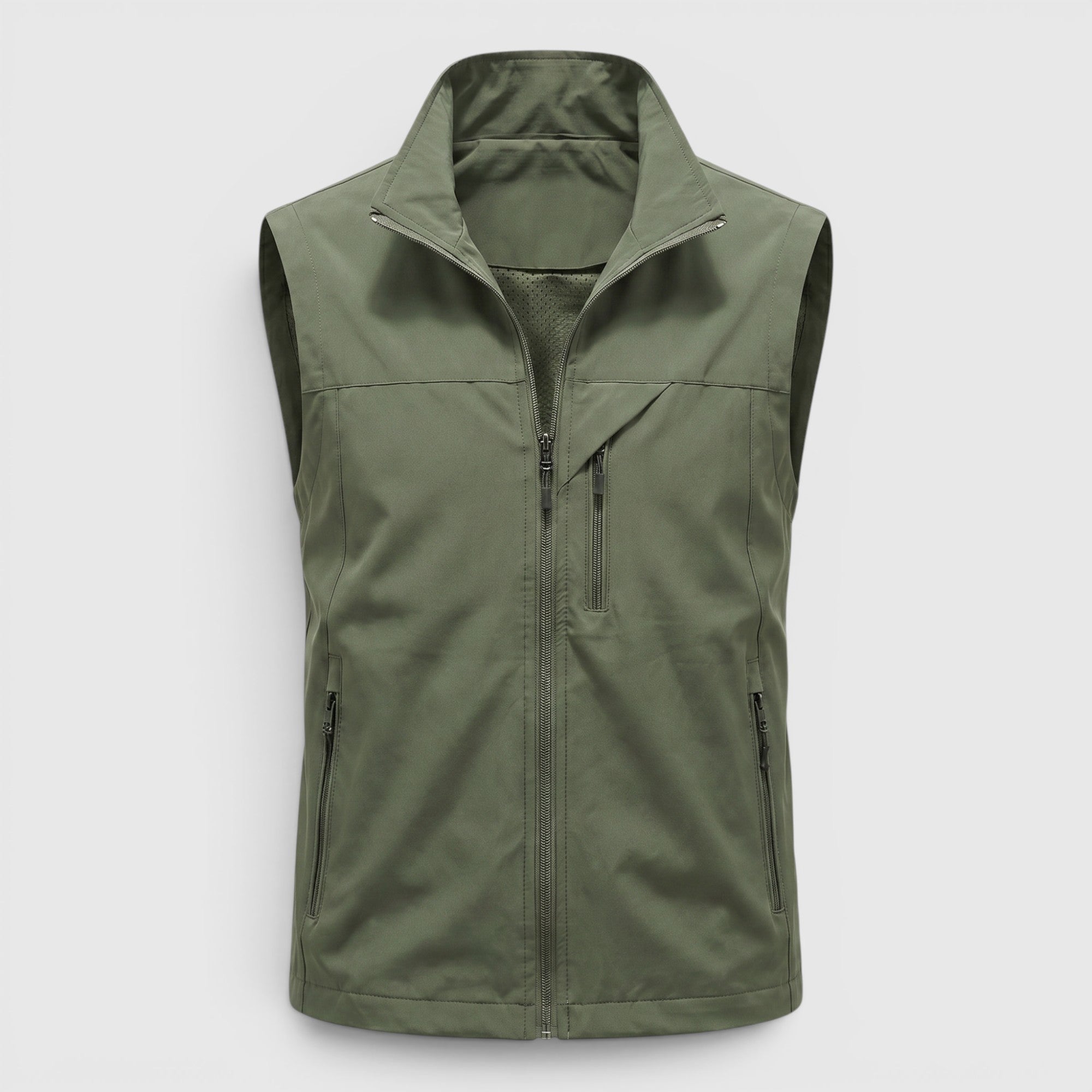 Ellmont London | Men's Utility Vest Breathable Zip Front Outdoor Layer