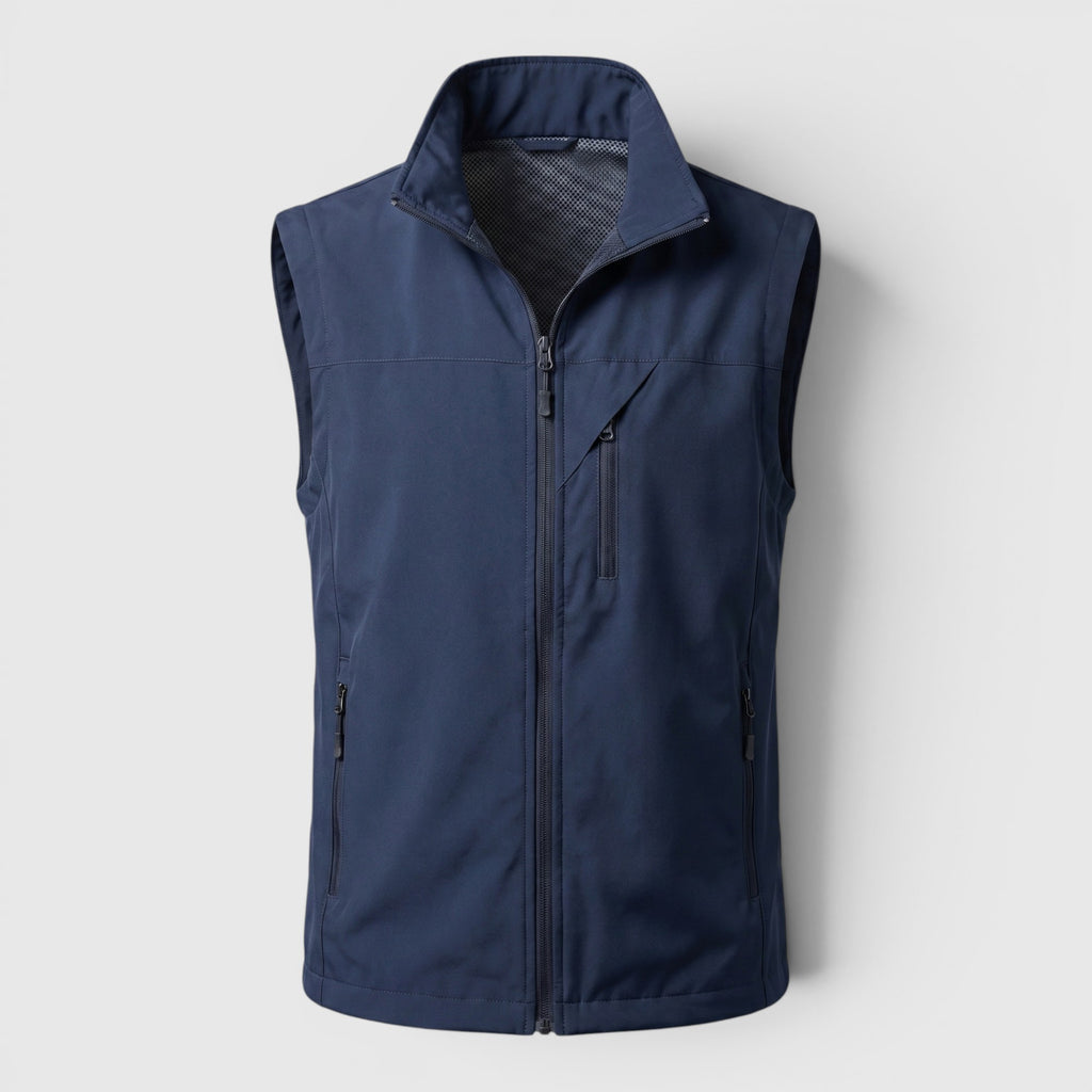 Ellmont London | Men's Utility Vest Breathable Zip Front Outdoor Layer