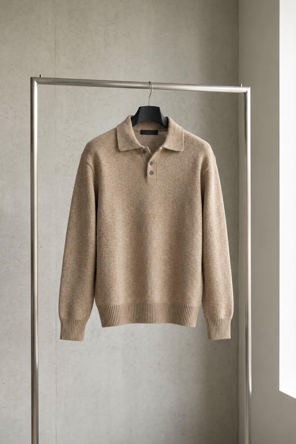 Men's Knitted Polo Jumper