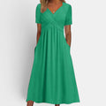 Ellmont London | Women's Short Sleeve Midi Dress with Pockets
