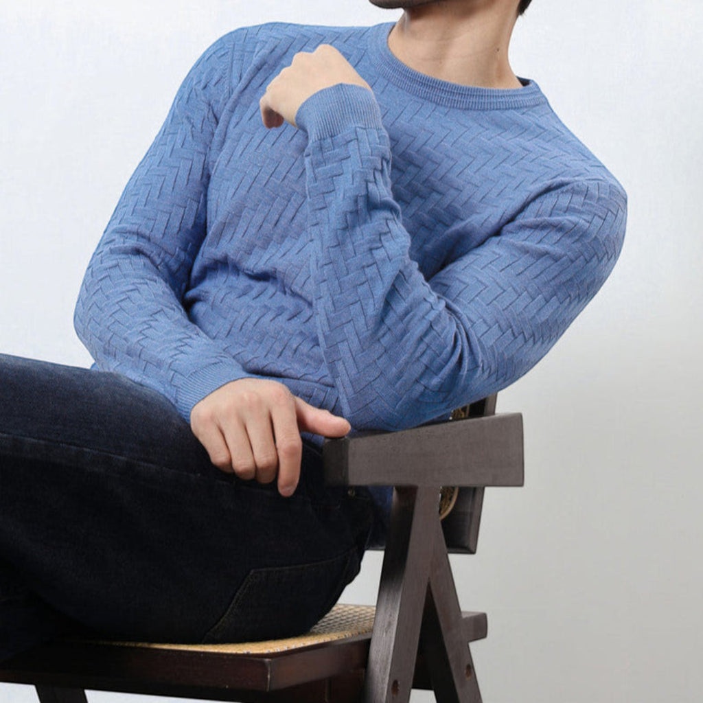 Ellmont London | Men's Lightweight Textured Knit Sweater Classic Style