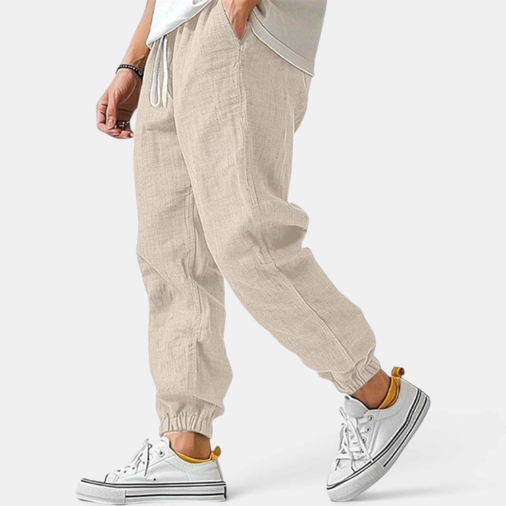 Ellmont London | Men's Drawstring Breathable Premium Linen Blend Pants