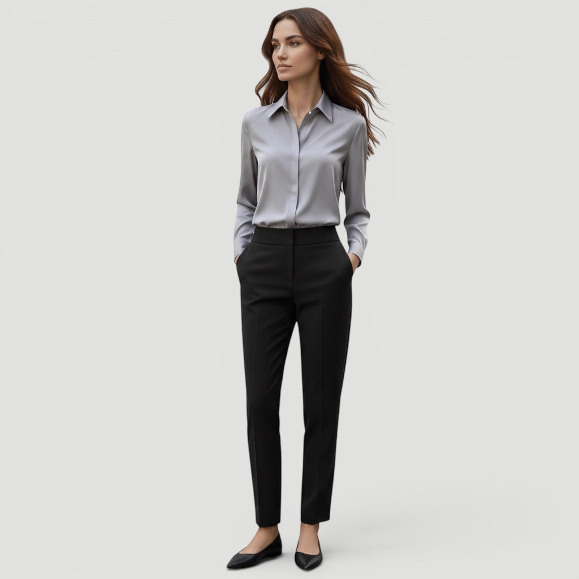 Ellmont London | Women’s Timeless Silk Luxury Long Sleeve Blouse