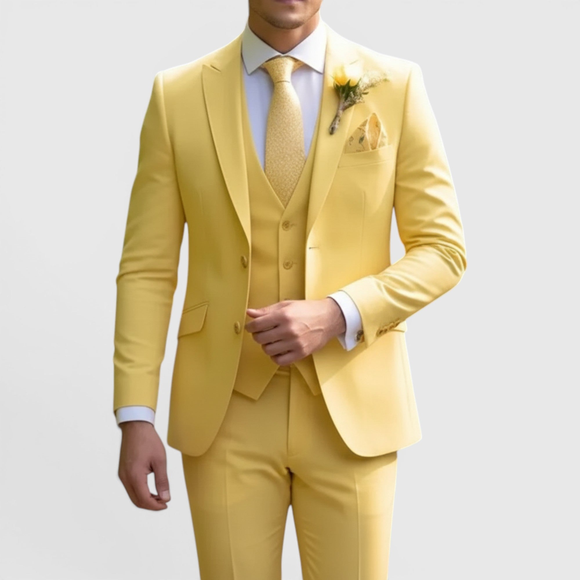 Ellmont London | Men's Wedding Suit Tailored Formal Suit with Matching Vest