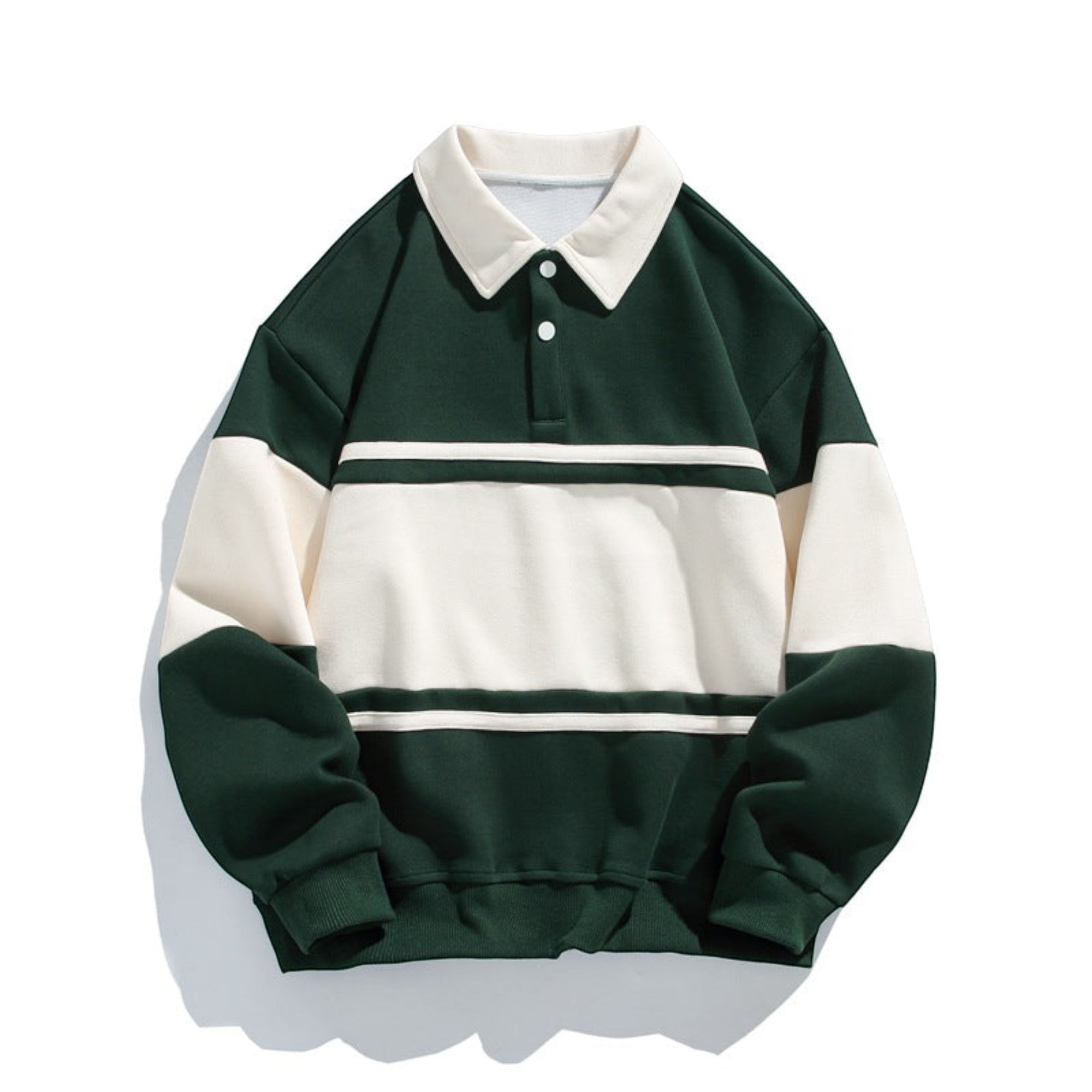 Ellmont London | Men's Relaxed Fit Polo Sweatshirt with Button Placket
