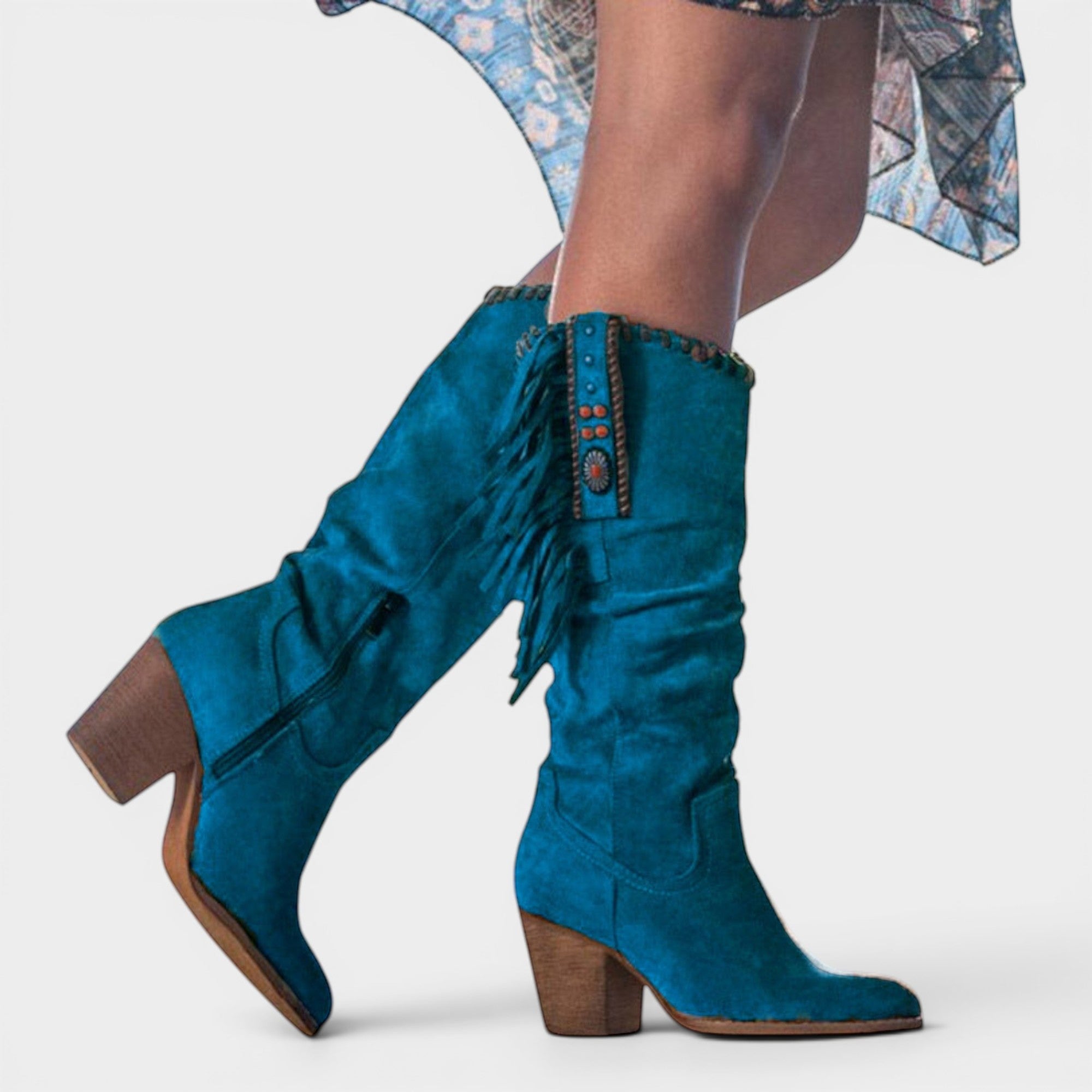 Ellmont London | Women's Supportive Cowboy Boots Non-Slip Sole