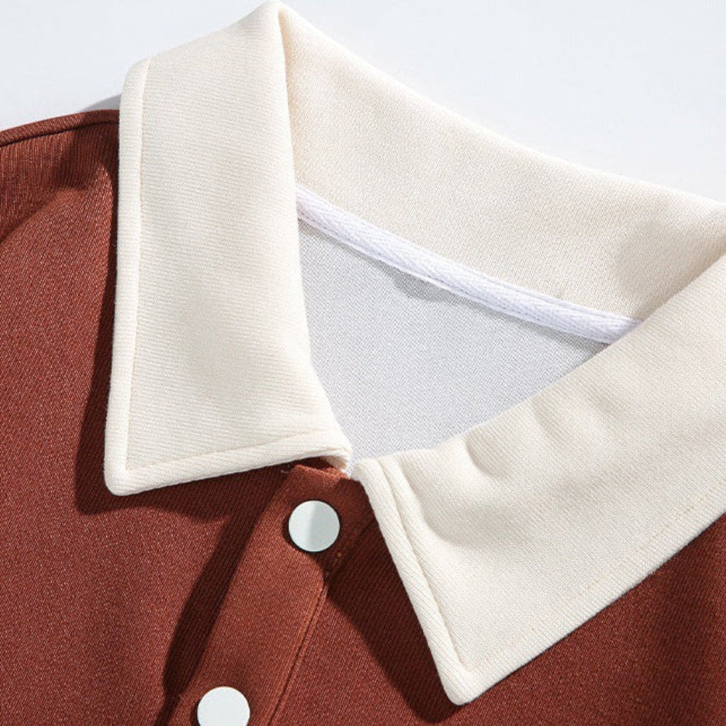 Ellmont London | Men's Relaxed Fit Polo Sweatshirt with Button Placket