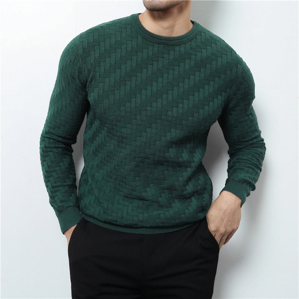 Ellmont London | Men's Lightweight Textured Knit Sweater Classic Style