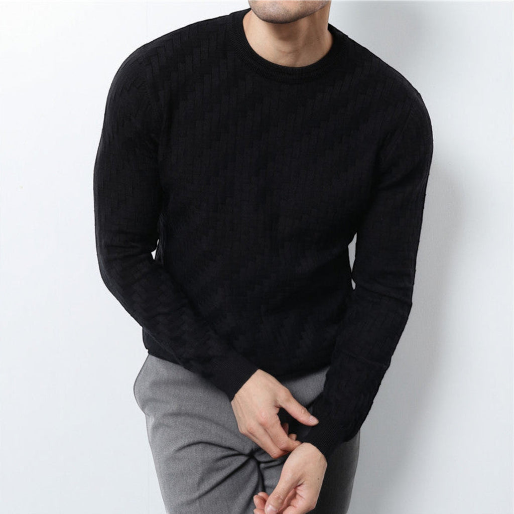 Ellmont London | Men's Lightweight Textured Knit Sweater Classic Style