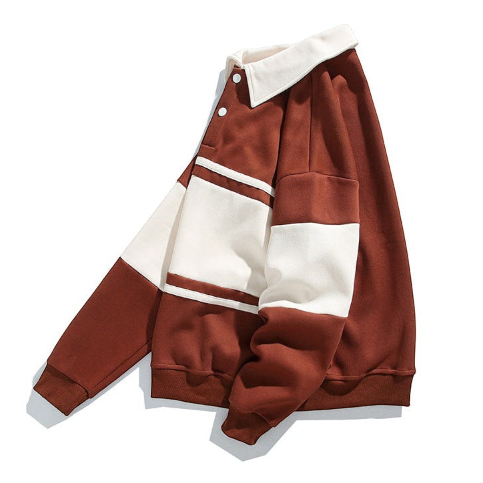 Ellmont London | Men's Relaxed Fit Polo Sweatshirt with Button Placket
