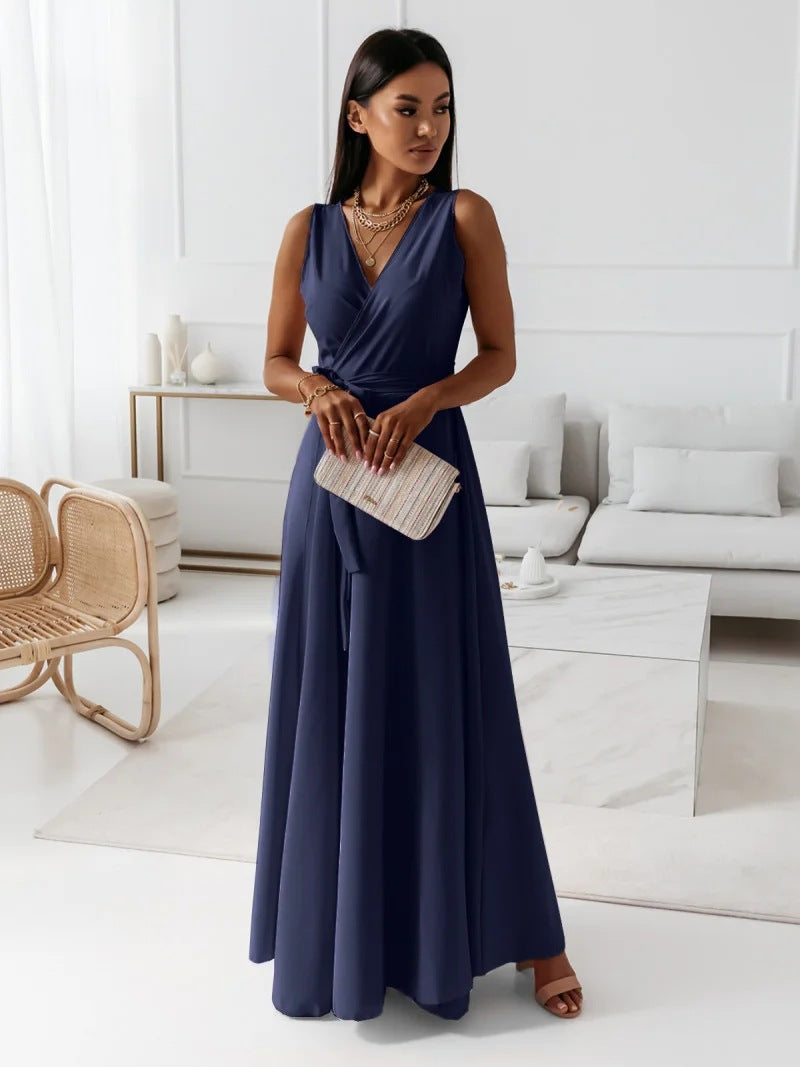 Gwendolyn | Women's Wedding Guest Elegant Wrap Maxi Dress