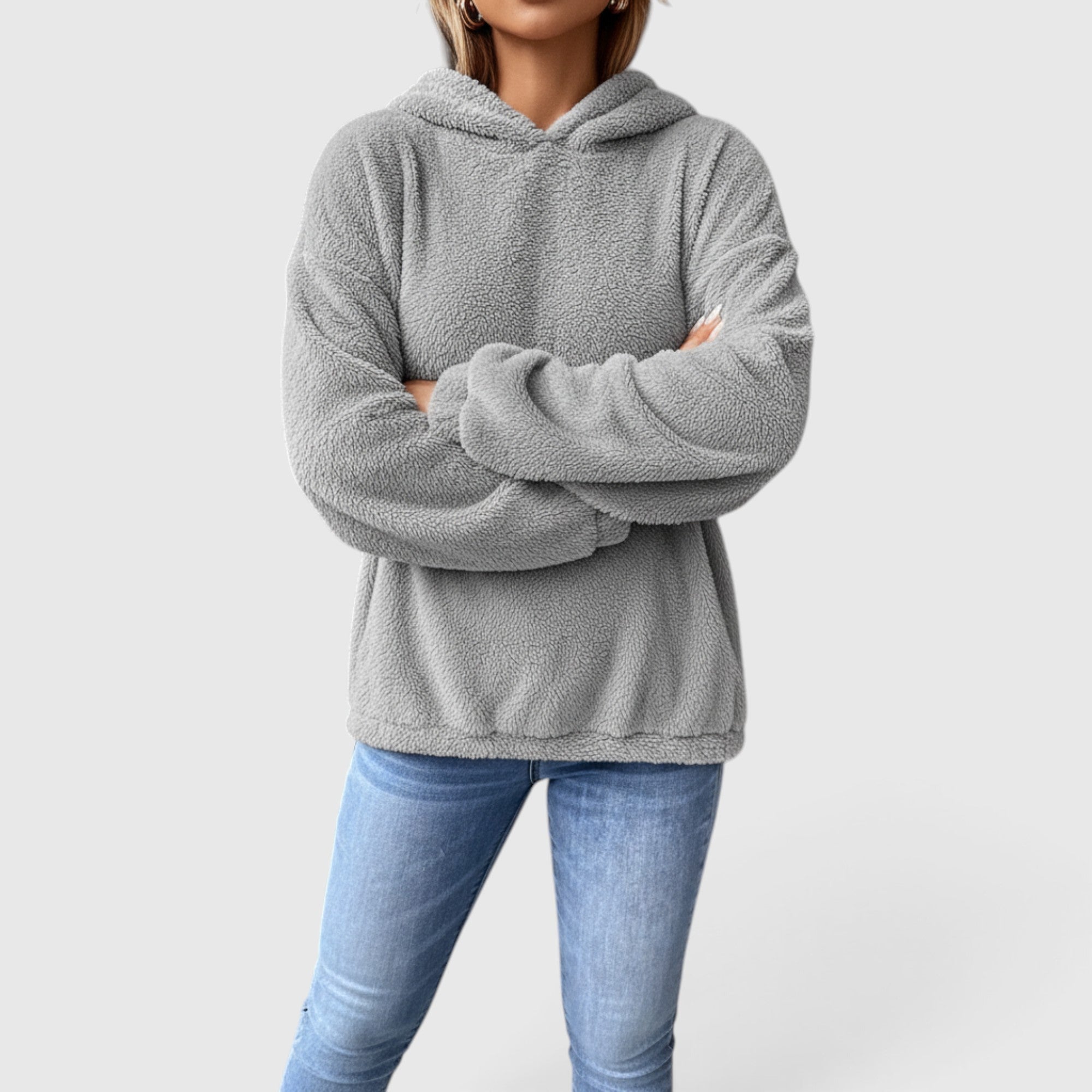Stella | Women's Fleece Hoodie Pullover Relaxed Fit Long Sleeve Everyday Wear
