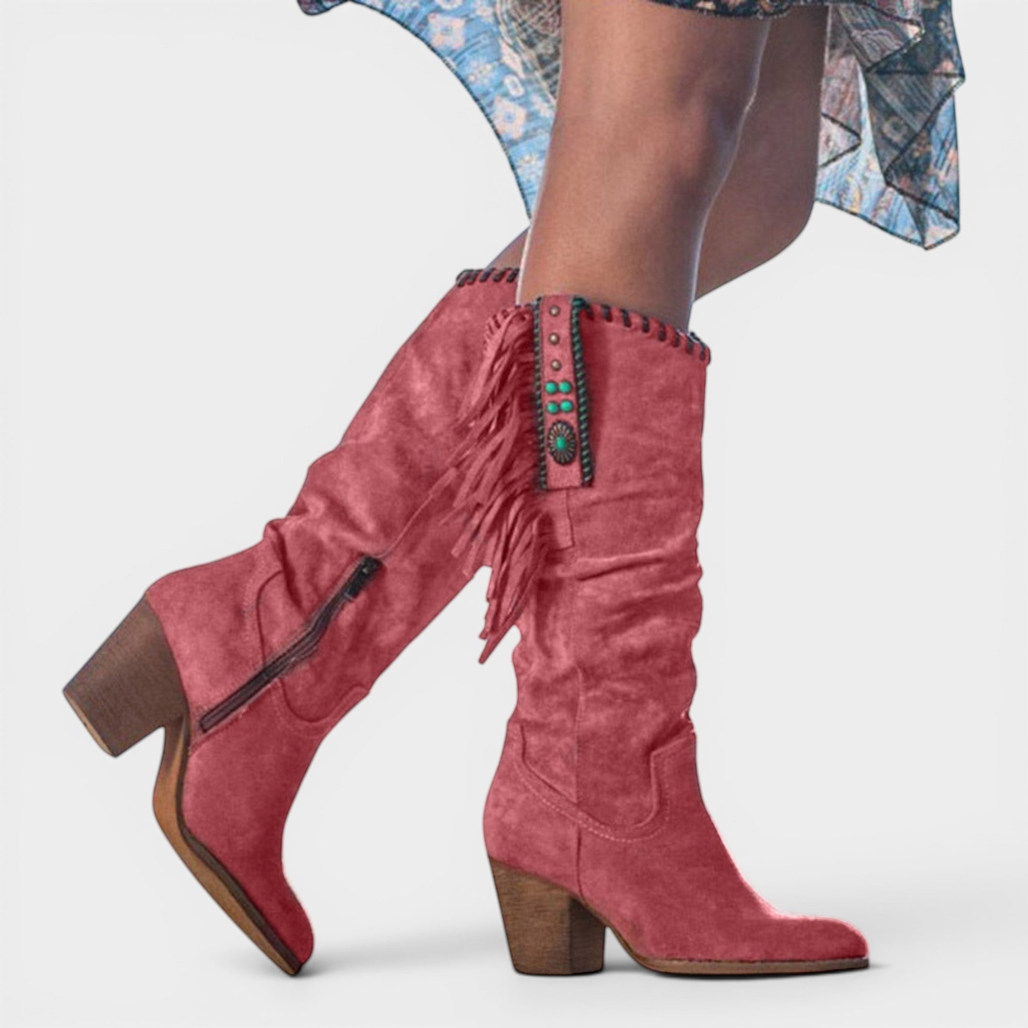 Ellmont London | Women's Supportive Cowboy Boots Non-Slip Sole