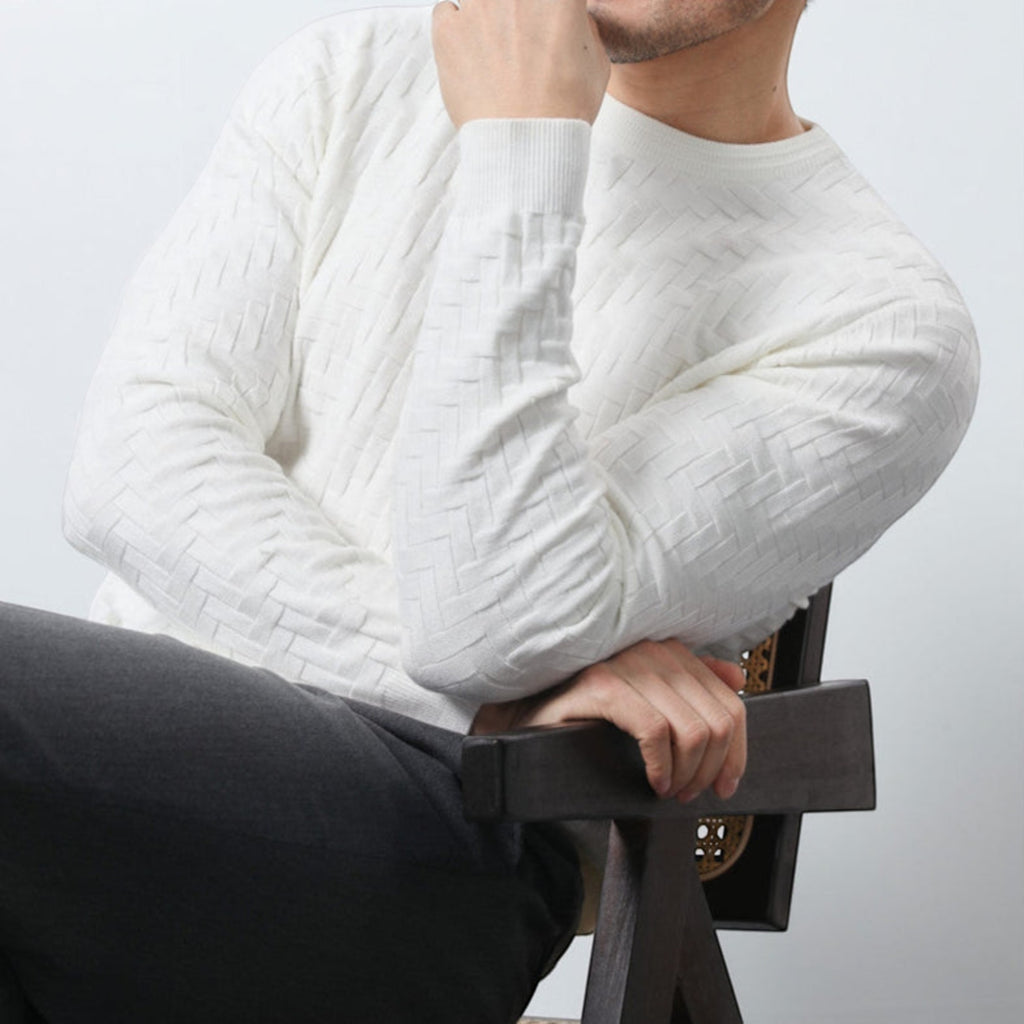 Ellmont London | Men's Lightweight Textured Knit Sweater Classic Style