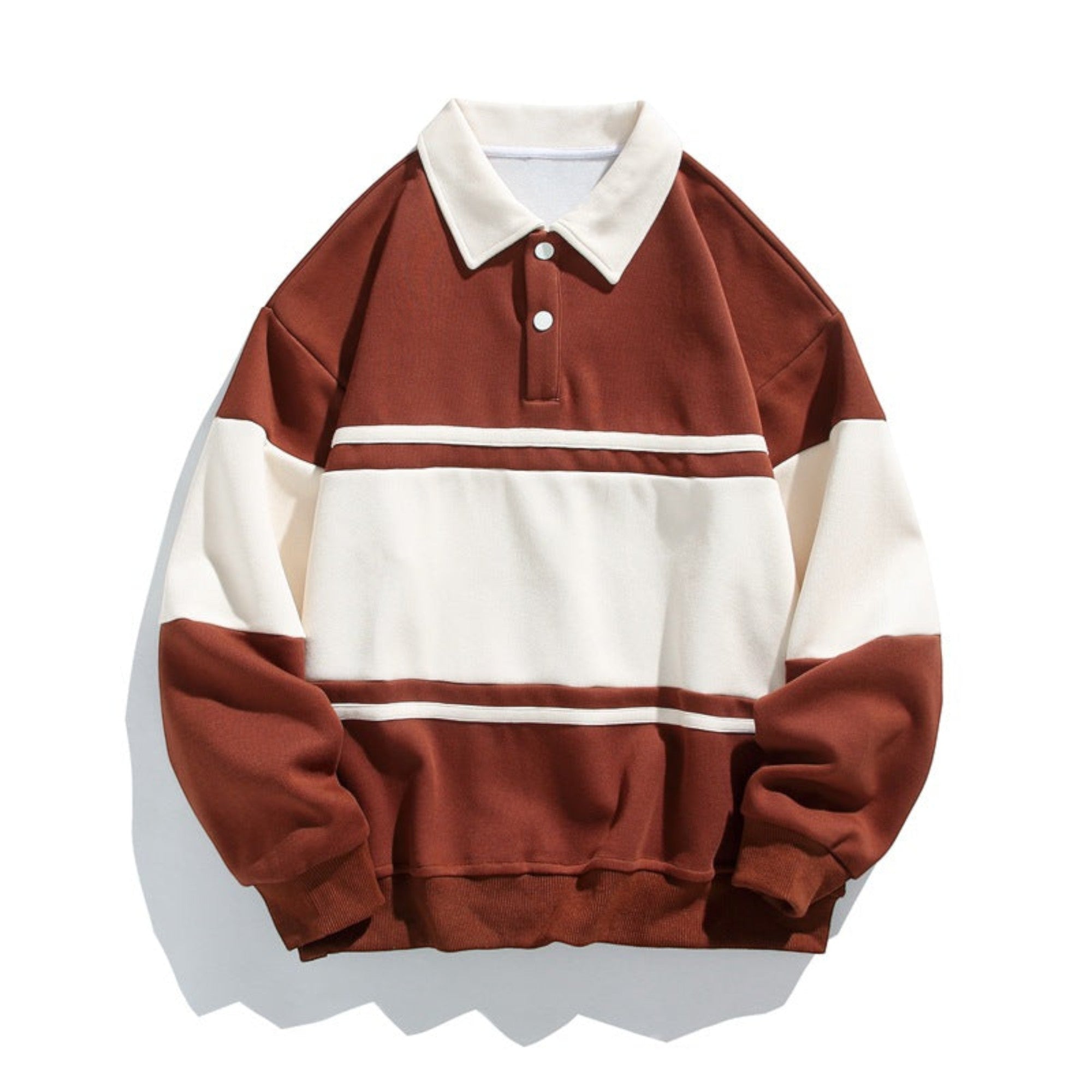 Ellmont London | Men's Relaxed Fit Polo Sweatshirt with Button Placket