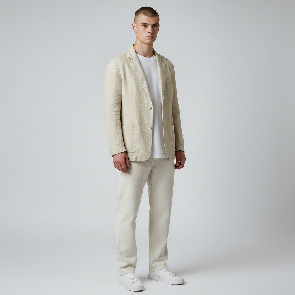 Ellmont London | Men’s Lightweight Elegant Linen Jacket Business Casual
