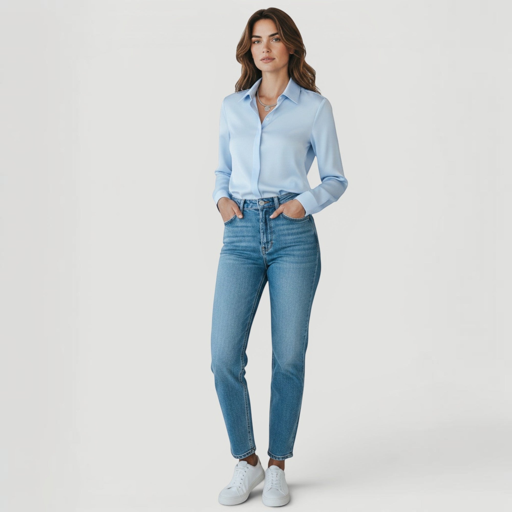 Ellmont London | Women’s Timeless Silk Luxury Long Sleeve Blouse