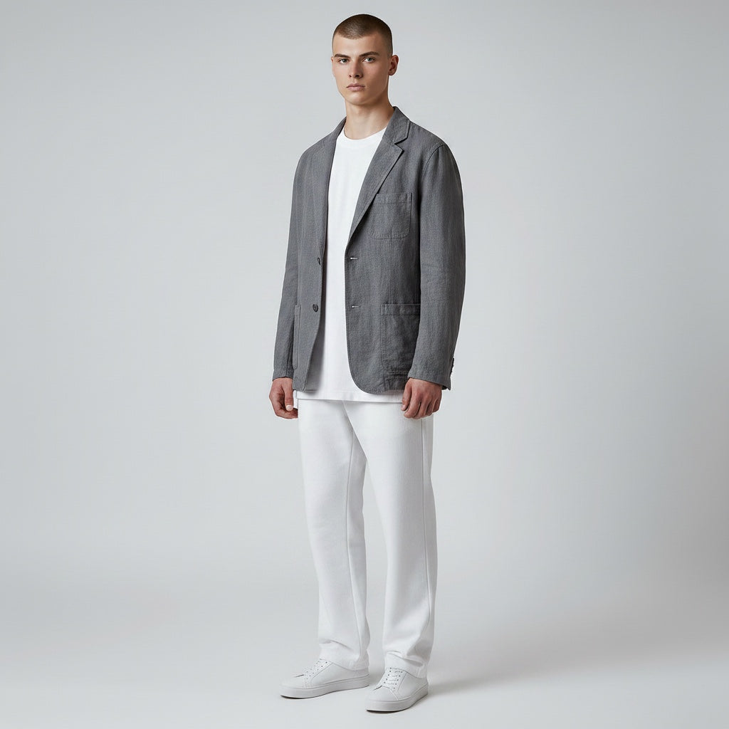 Ellmont London | Men’s Lightweight Elegant Linen Jacket Business Casual