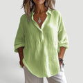 Ellmont London | Women’s Loose Fit Linen Blouse Casual Outfit