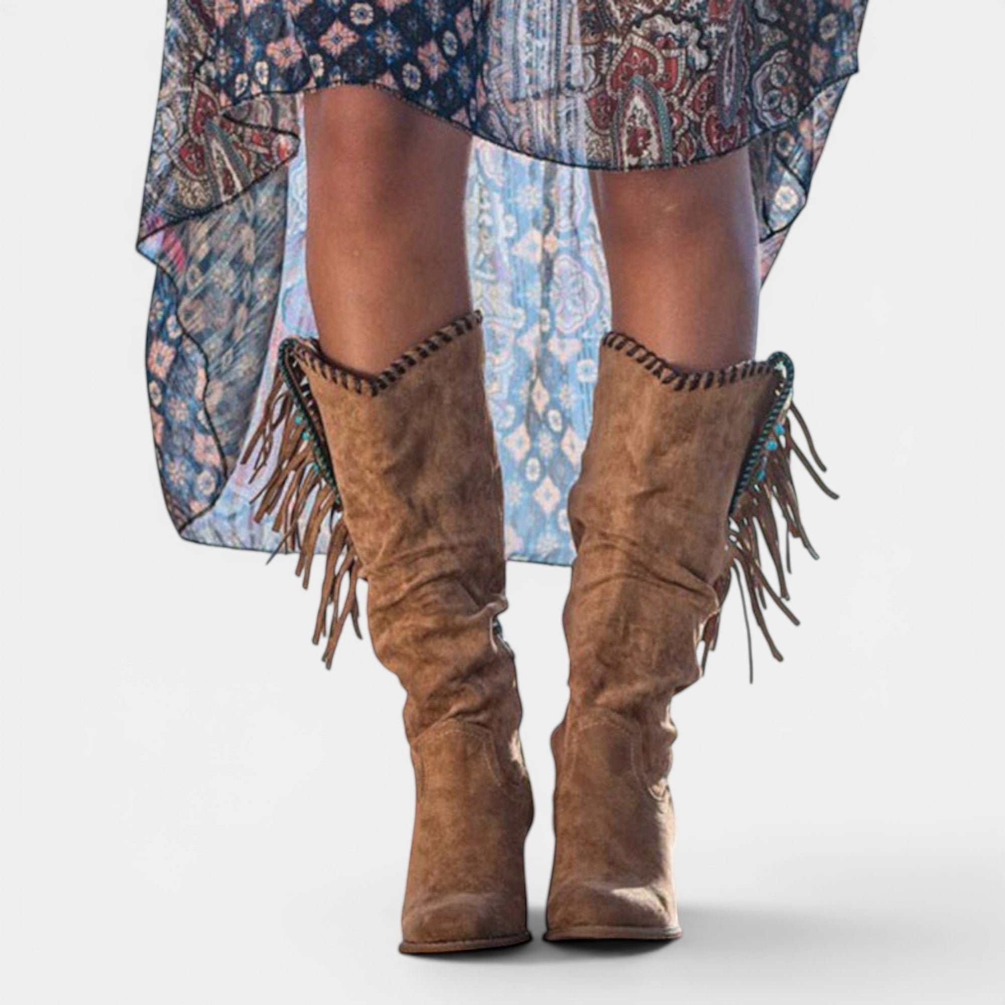 Ellmont London | Women's Supportive Cowboy Boots Non-Slip Sole