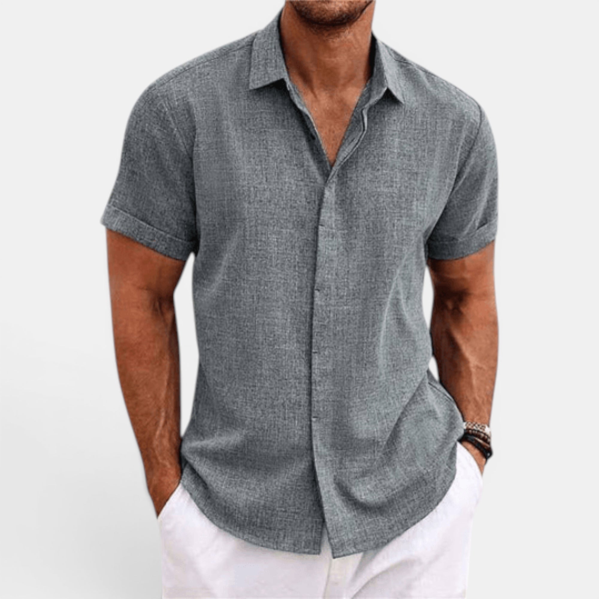 Ellmont London | Men's Top Lightweight Summer Linen Shirt for Everyday Wear