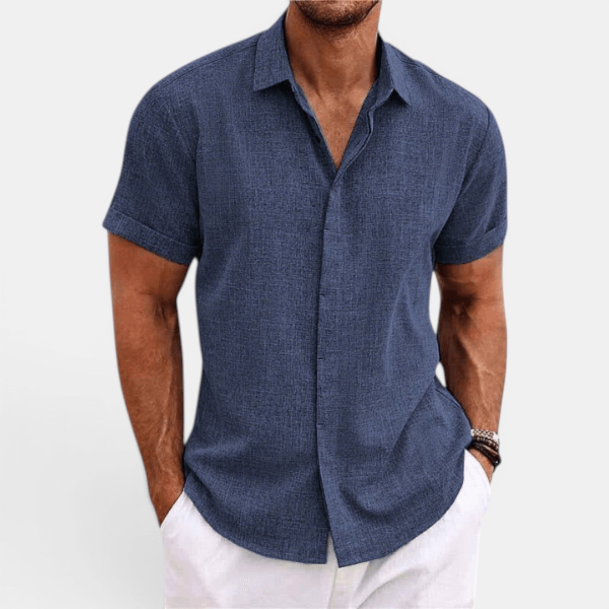 Ellmont London | Men's Top Lightweight Summer Linen Shirt for Everyday Wear