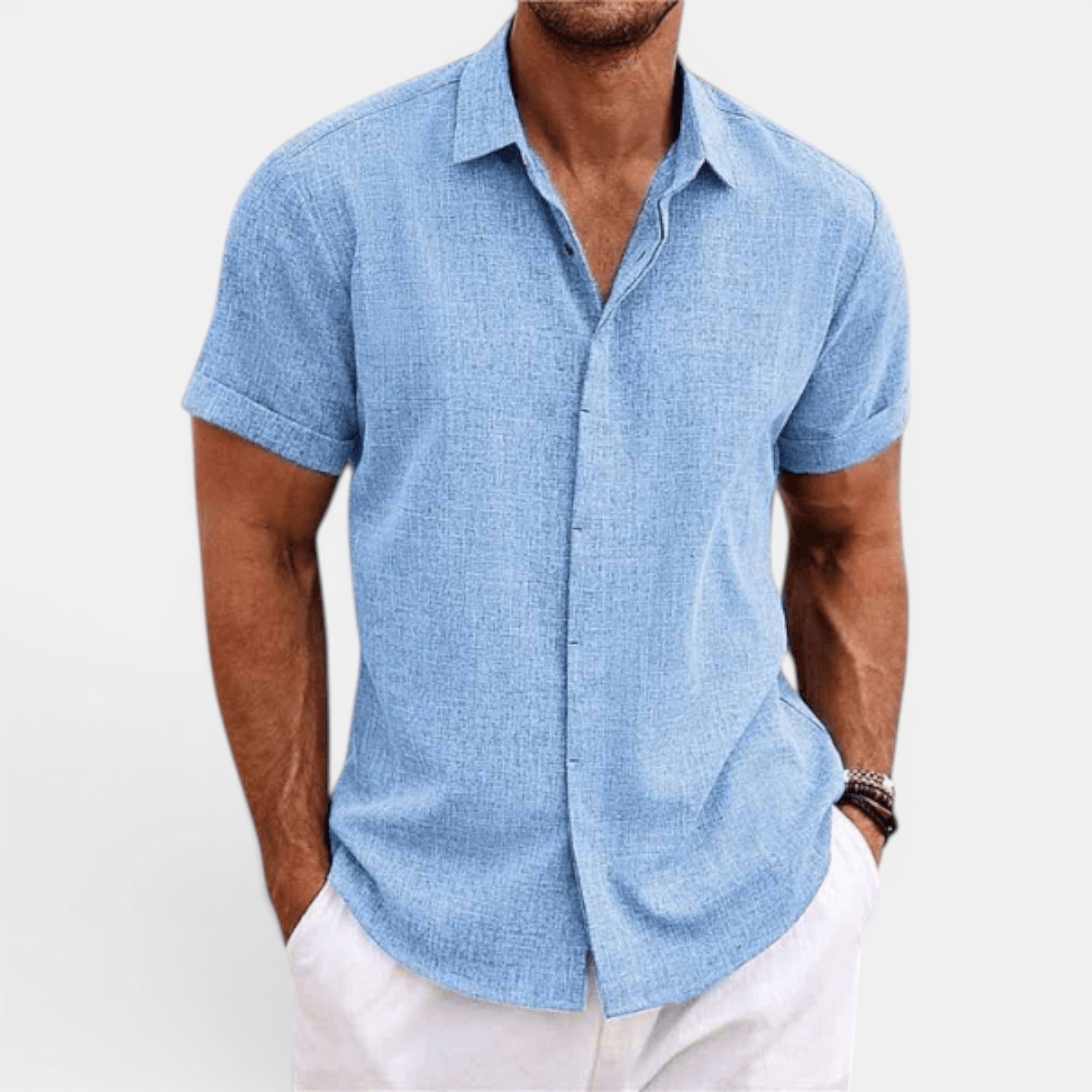 Ellmont London | Men's Top Lightweight Summer Linen Shirt for Everyday Wear