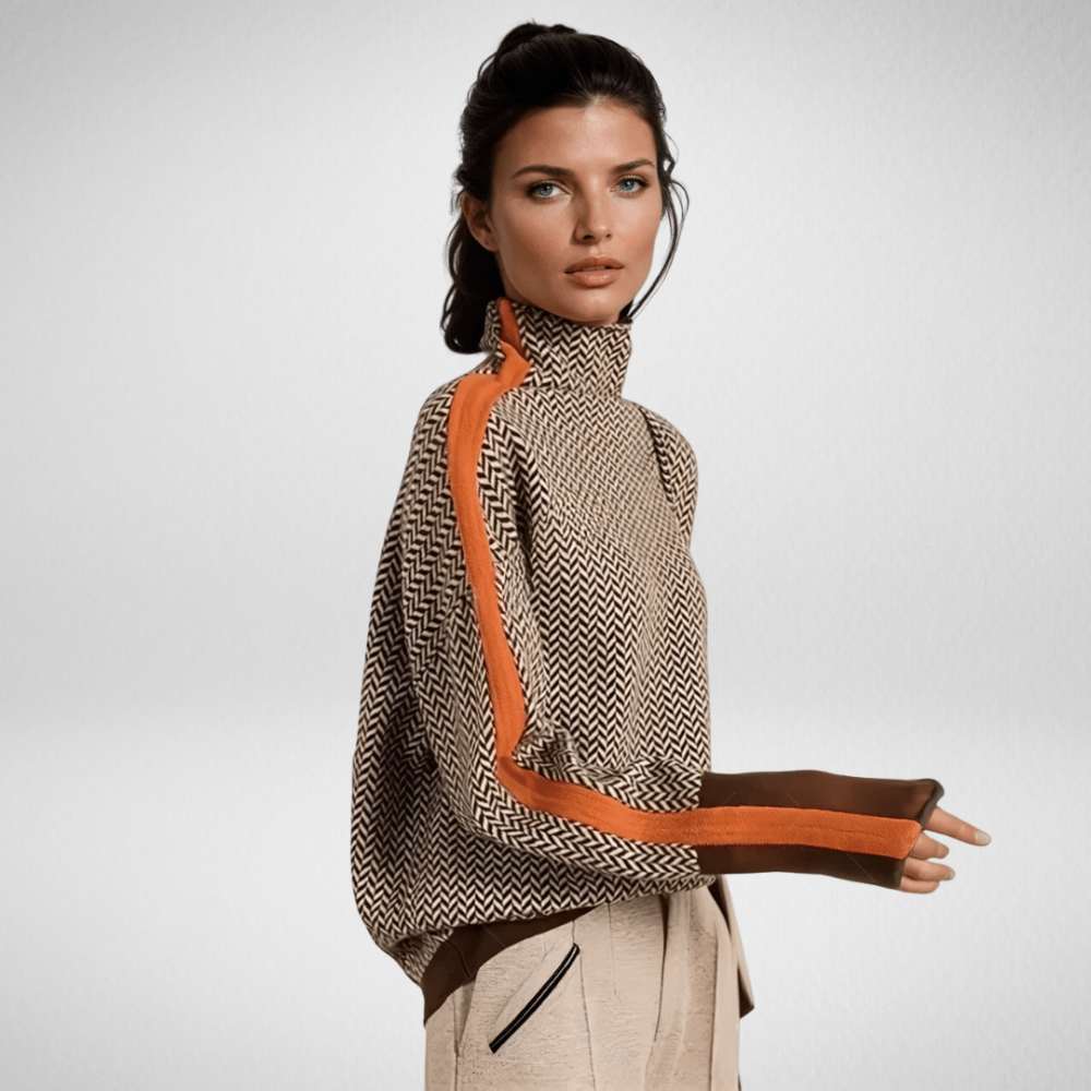 Women's Contrast Stripe Jumper – Pullover Knit