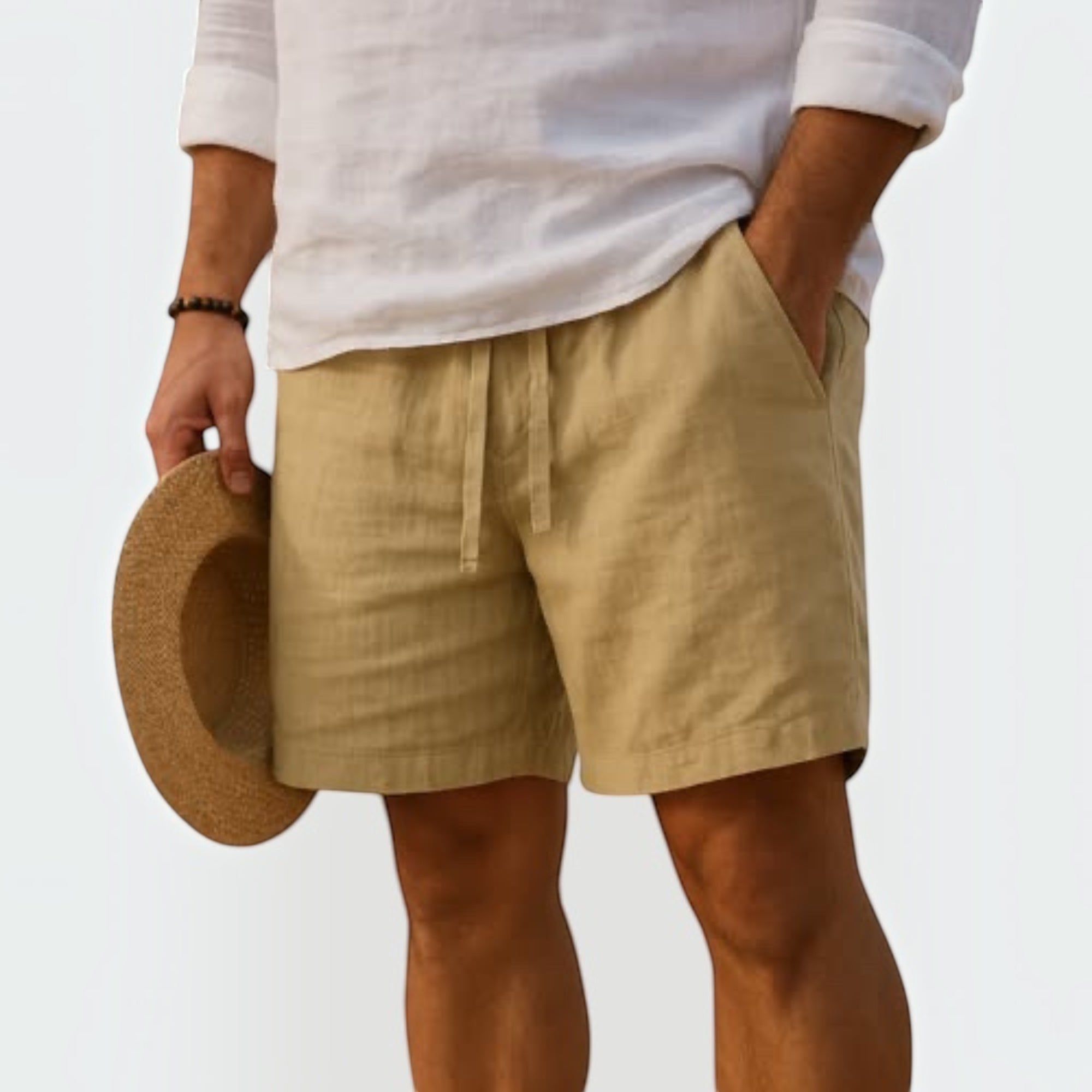 Ellmont London | Men’s Linen Shorts Essentials  Lightweight Summer Comfort Fit