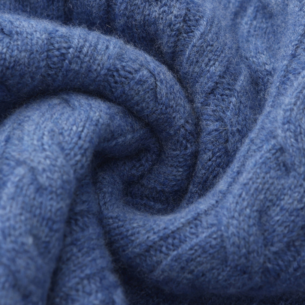 Ellmont London | Men's Premium Cashmere Half Zip Pullover Warm Knit Sweater