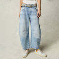 Ida | Relaxed Barrel Leg Jeans with Curved Silhouette and Mid Rise