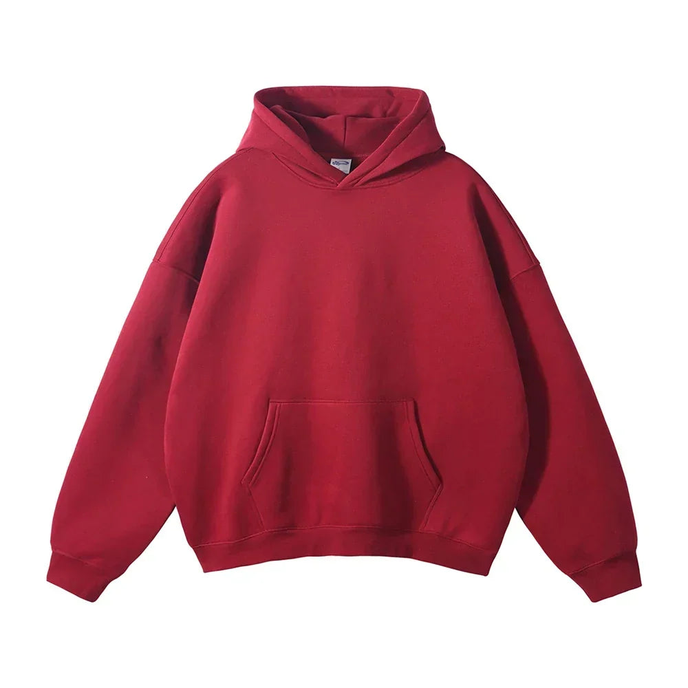 Men's Relaxed Pullover Hoodie with Kangaroo Pocket